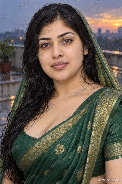 Revathi · Pallu over head, dusk rain · 2026-09-17