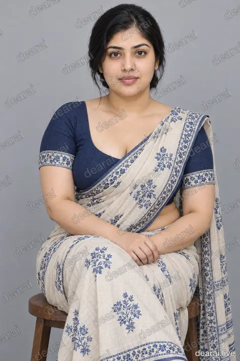 Revathi · Seated portrait, hair in bun · 2026-09-18