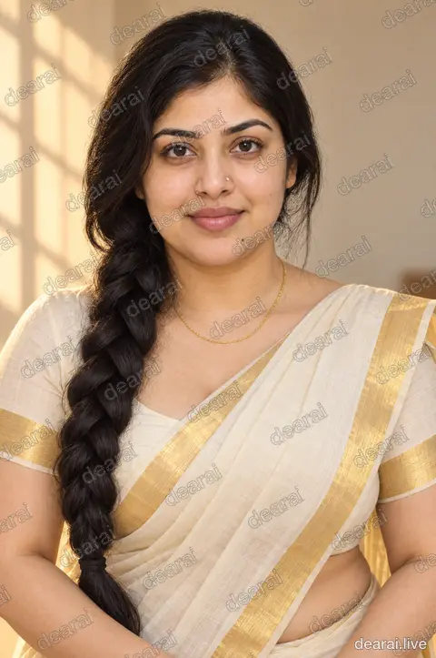 Revathi · Kasavu gold, window light · 2026-09-17